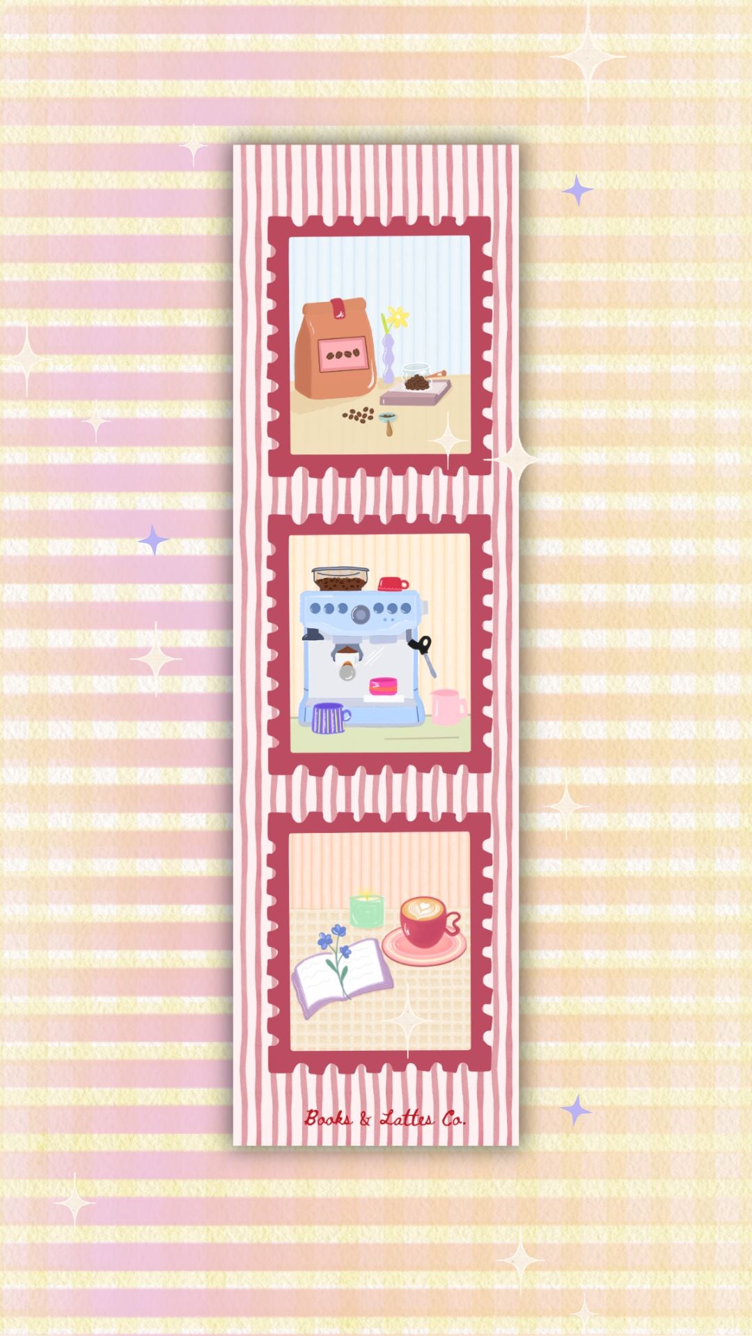 Bookmark - Coffee Stamps