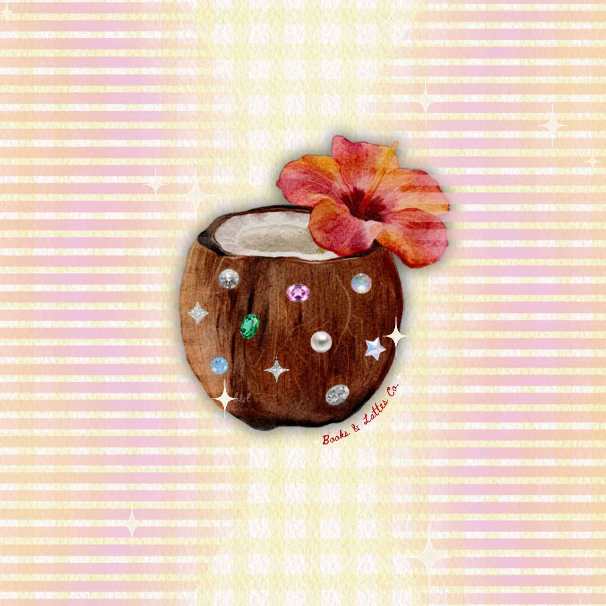 Sticker - Coconut Hibiscus
