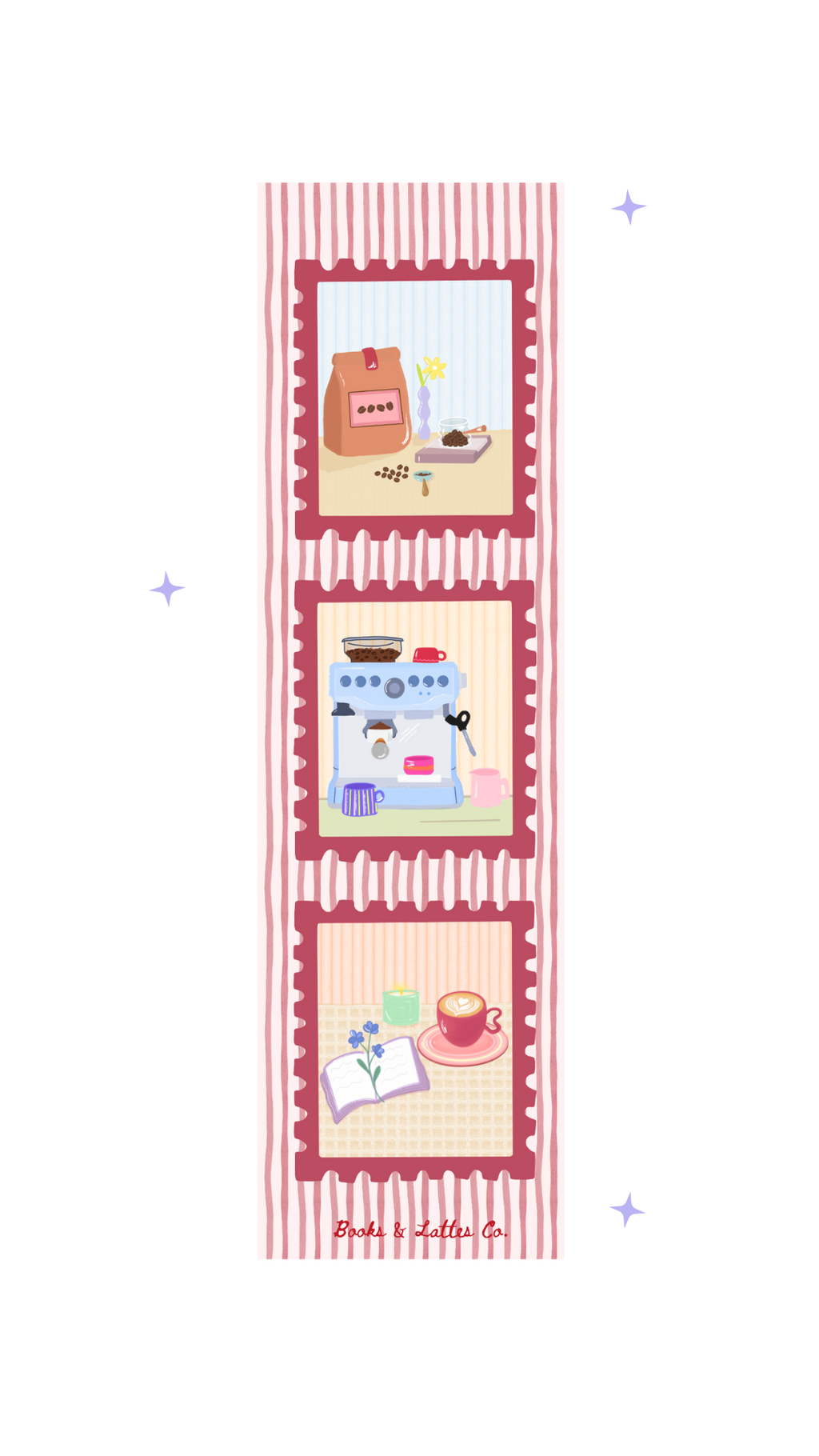 Bookmark - Coffee Stamps