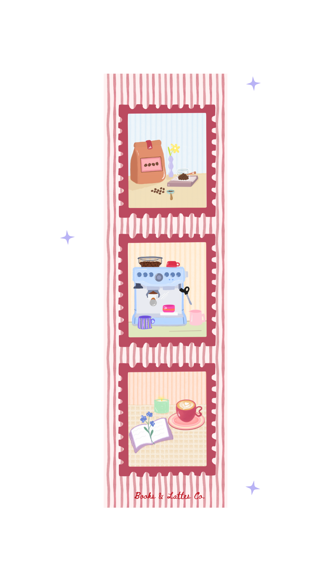 Bookmark - Coffee Stamps